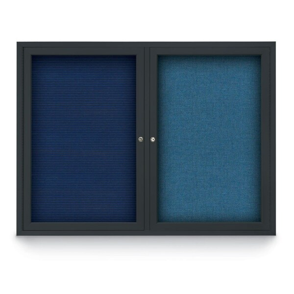 United Visual Products Corkboard, Amethyst/Bronze, 72" X36" UV406-BRONZE-AMETHY - main